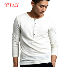 Men Button T-Shirt Autumn/Winter Shirt for Boy Blouse